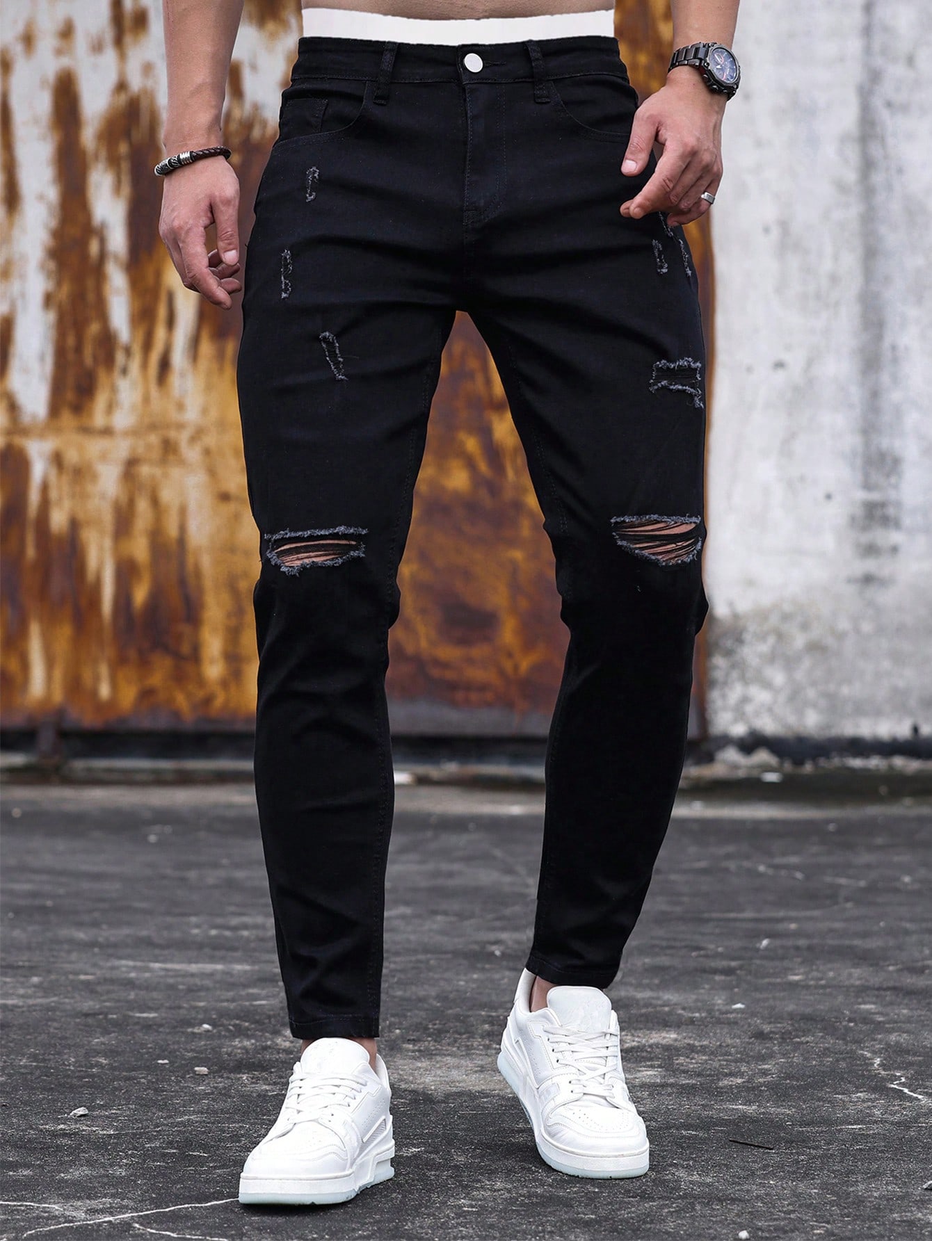 ManfinityLEGNDMenCottonRippedFrayedSkinnyJeans_16321539_details_1