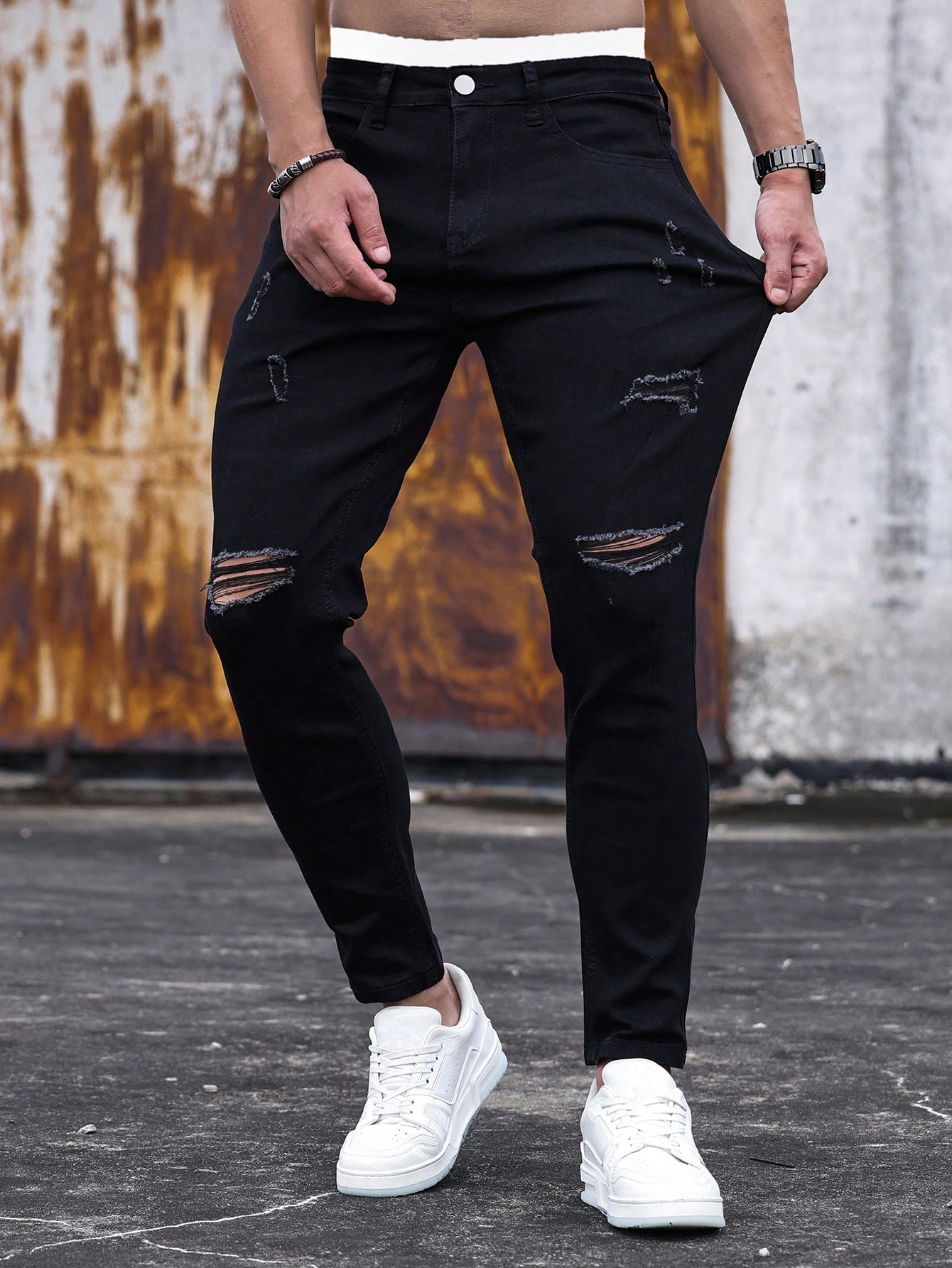 ManfinityLEGNDMenCottonRippedFrayedSkinnyJeans_16321539_details_4