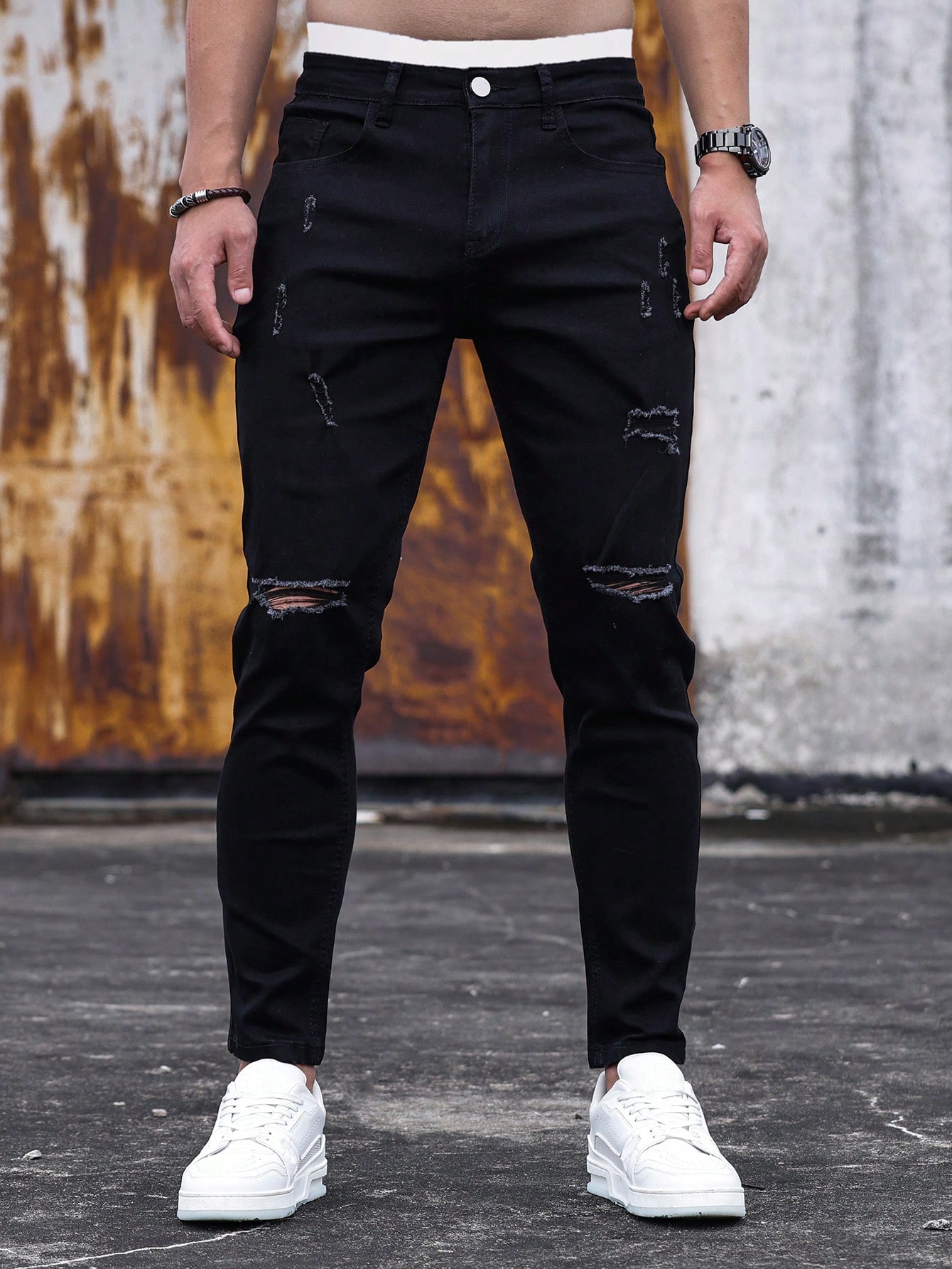 ManfinityLEGNDMenCottonRippedFrayedSkinnyJeans_16321539_details_5