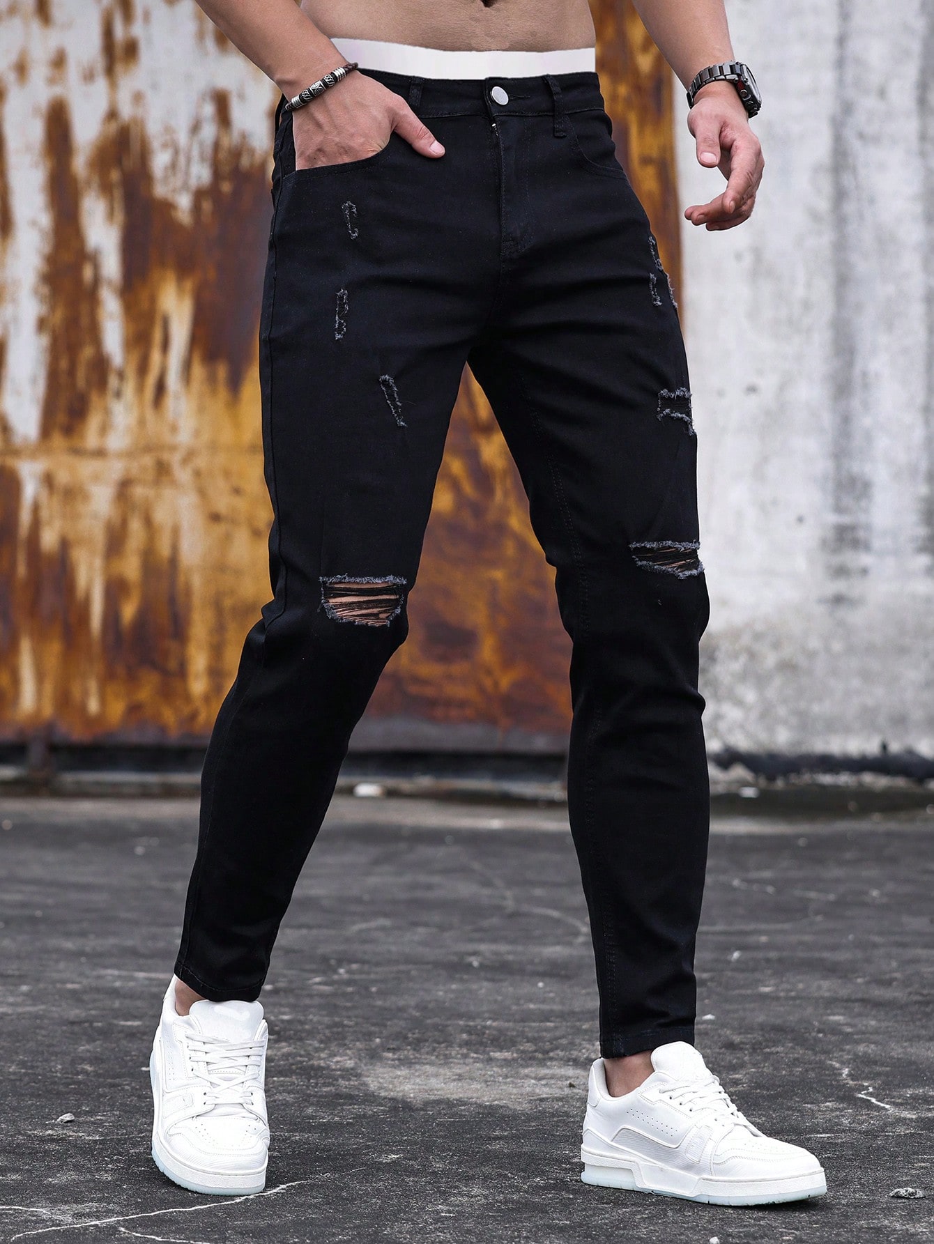 ManfinityLEGNDMenCottonRippedFrayedSkinnyJeans_16321539_details_6