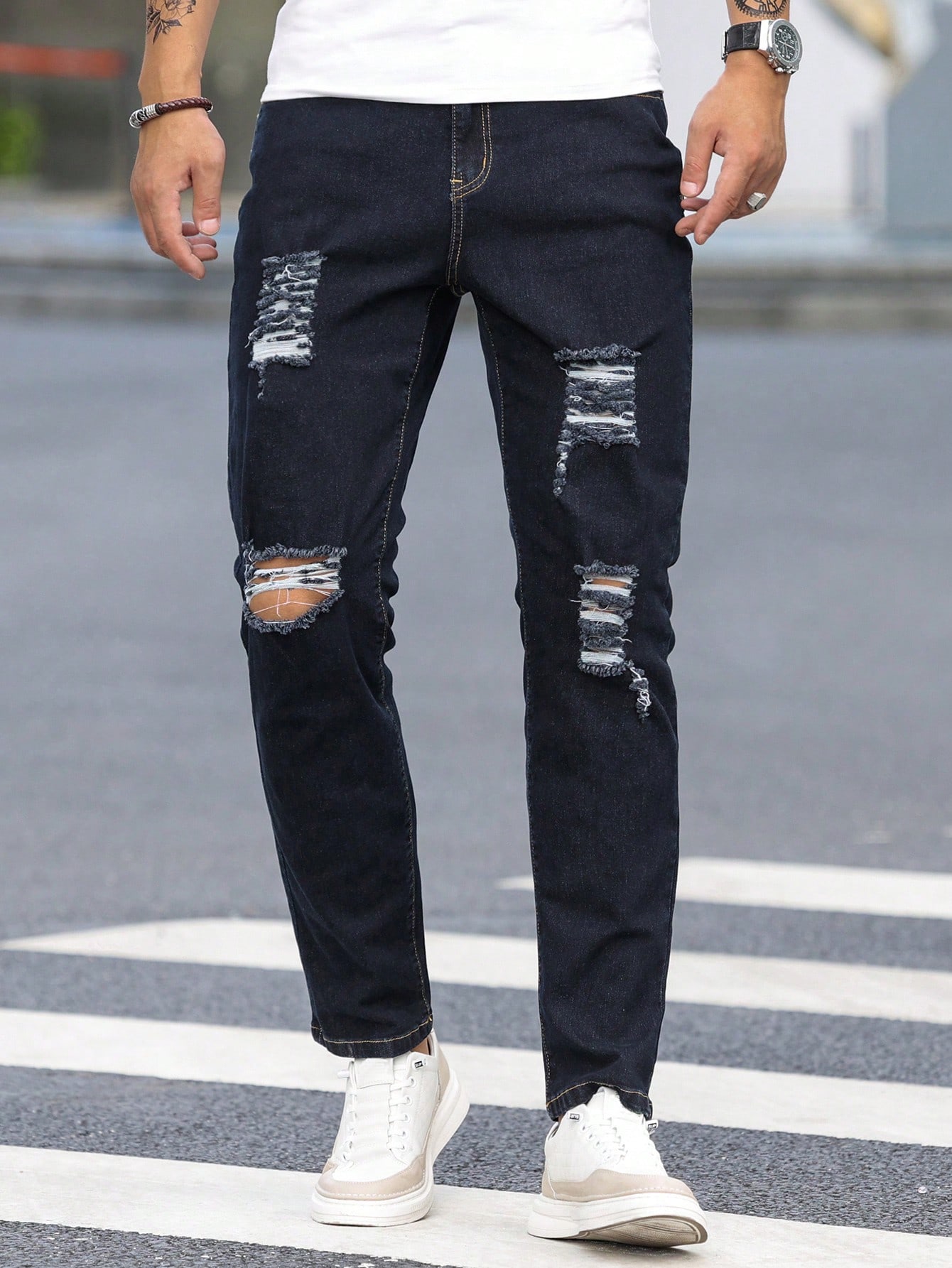 ManfinityLEGNDMenCottonRippedFrayedSkinnyJeans_22949613_details_3