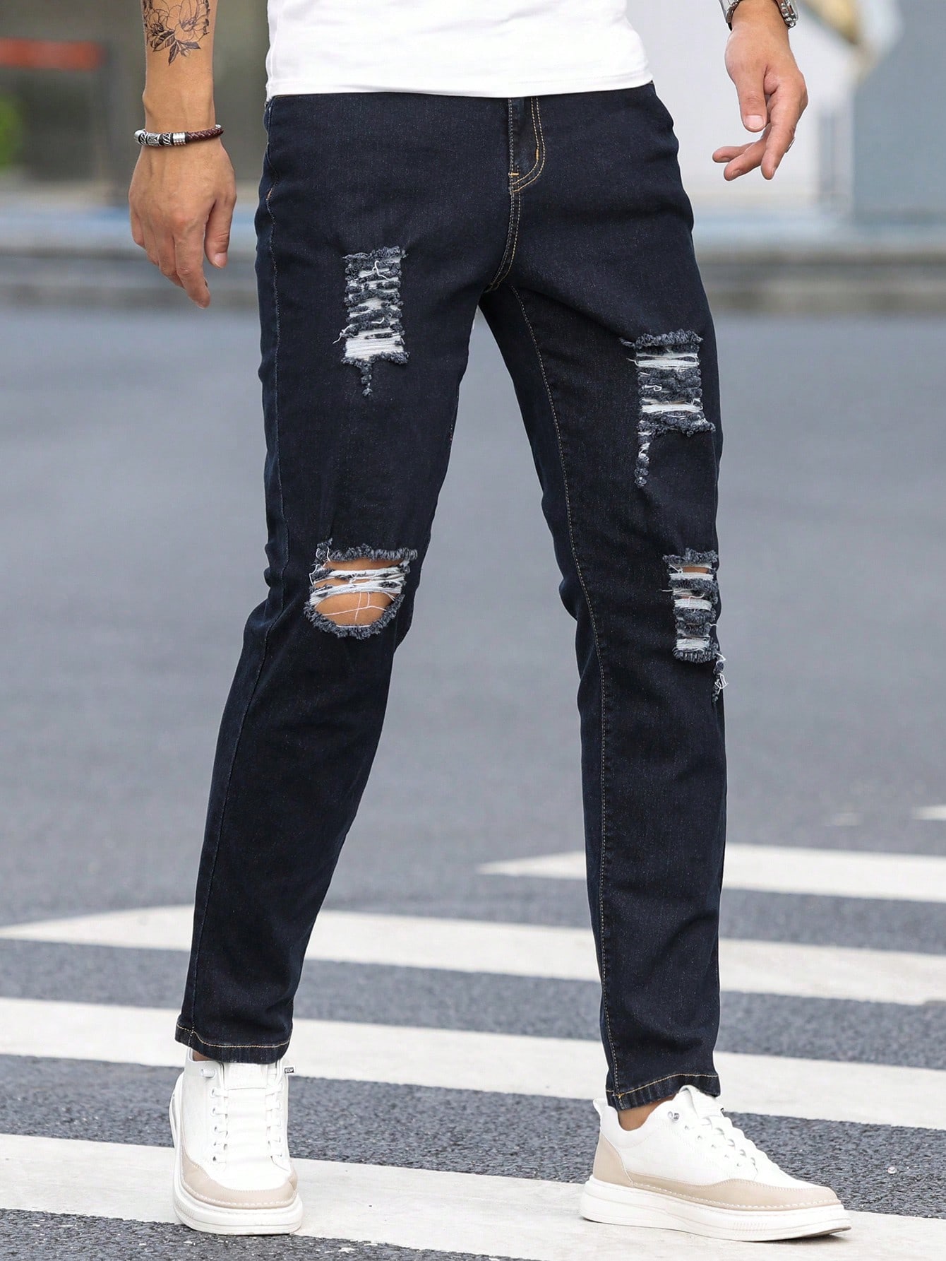 ManfinityLEGNDMenCottonRippedFrayedSkinnyJeans_22949613_details_4