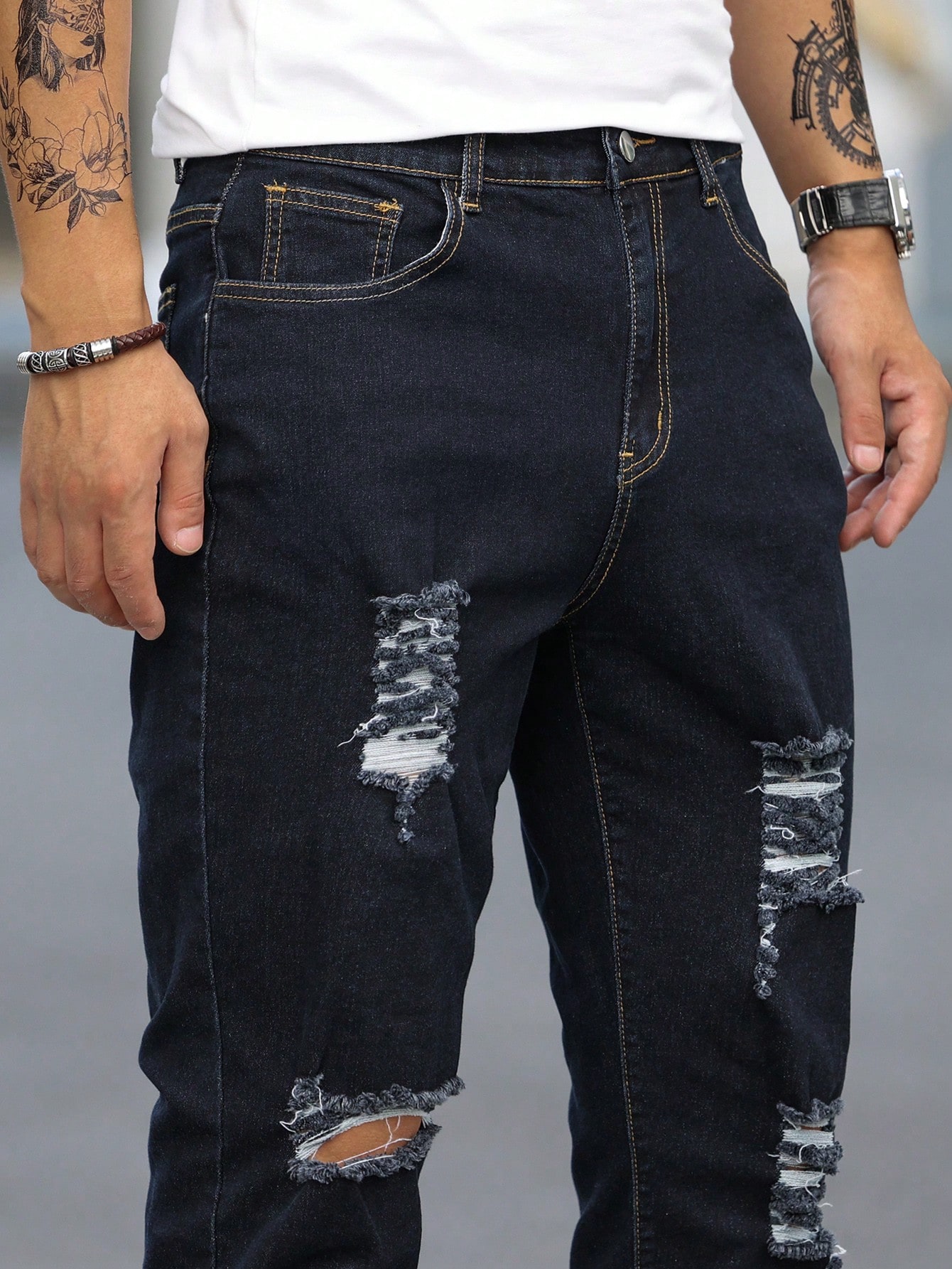 ManfinityLEGNDMenCottonRippedFrayedSkinnyJeans_22949613_details_6