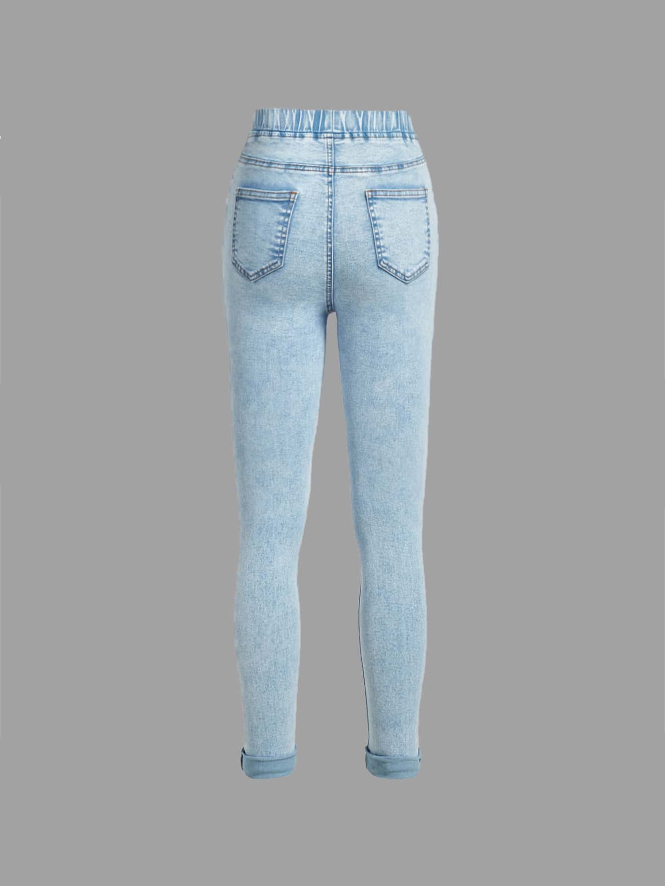 TeenGirlsElasticWaistRippedSkinnyJeans_12770549_details_1