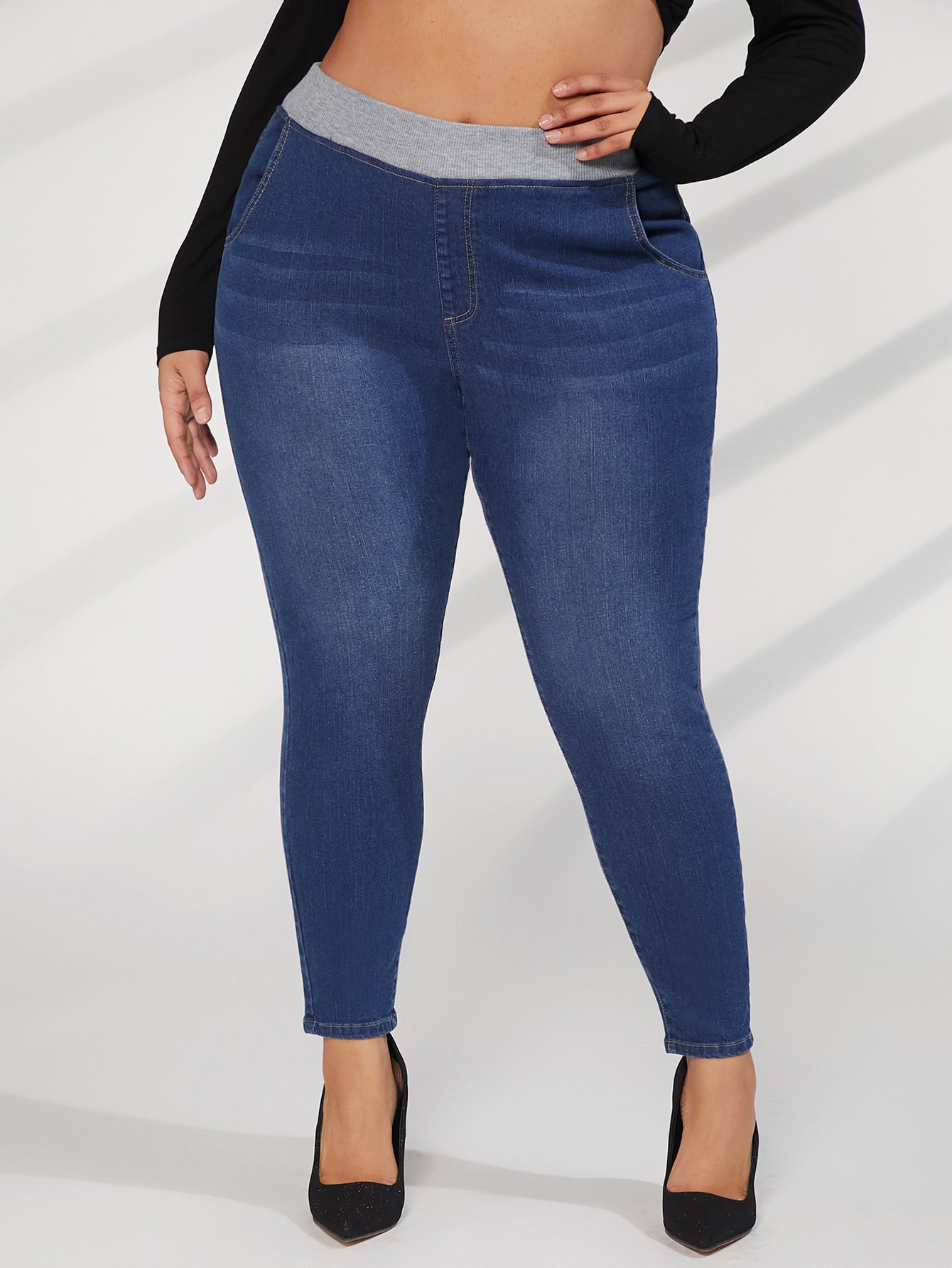 SXYPlusContrastTrimMoustacheEffectSkinnyJeans_11465025_details_0