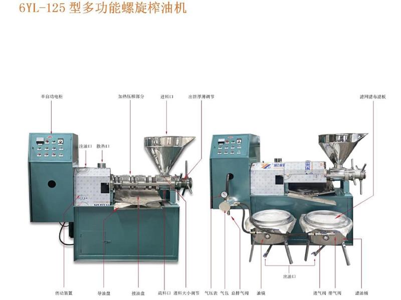 6YL-125多功能螺杆榨油机