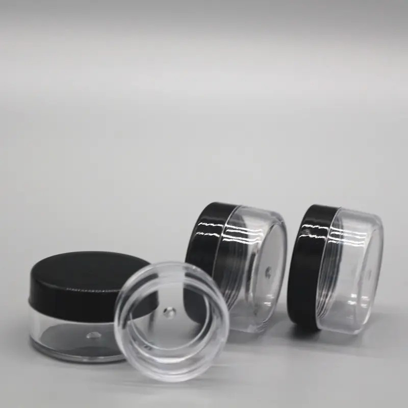 Skincareplasticjar3g5g10g30g50g100gwhiteblackppCosmeticcreamcontainer2