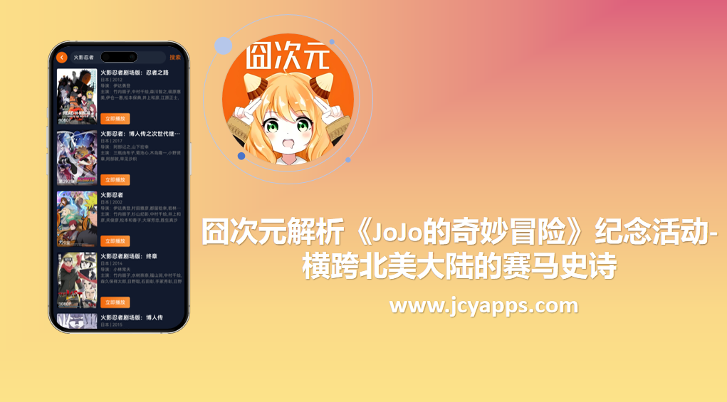 囧次元解析《JoJo的奇妙冒险》纪念活动-横跨北美大陆的赛马史诗