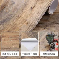 3d复古木纹自粘墙纸-4