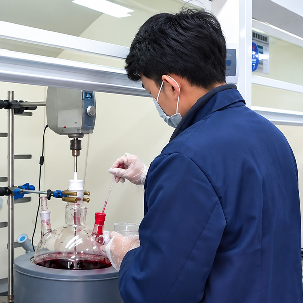 Professional custom liquid dye sample making in laboratory