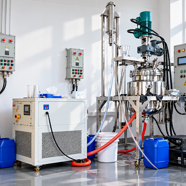 Industrial scale mass production facilities for liquid dyes