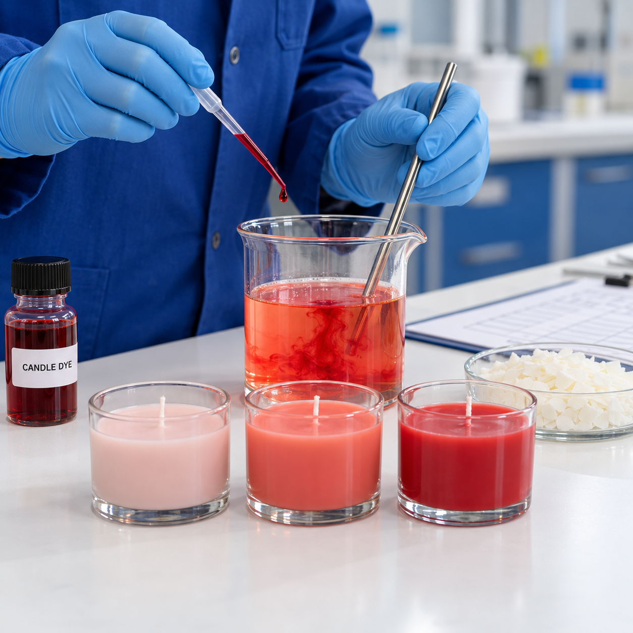 Liquid dye application testing for various craft materials