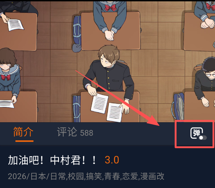 弹幕开关