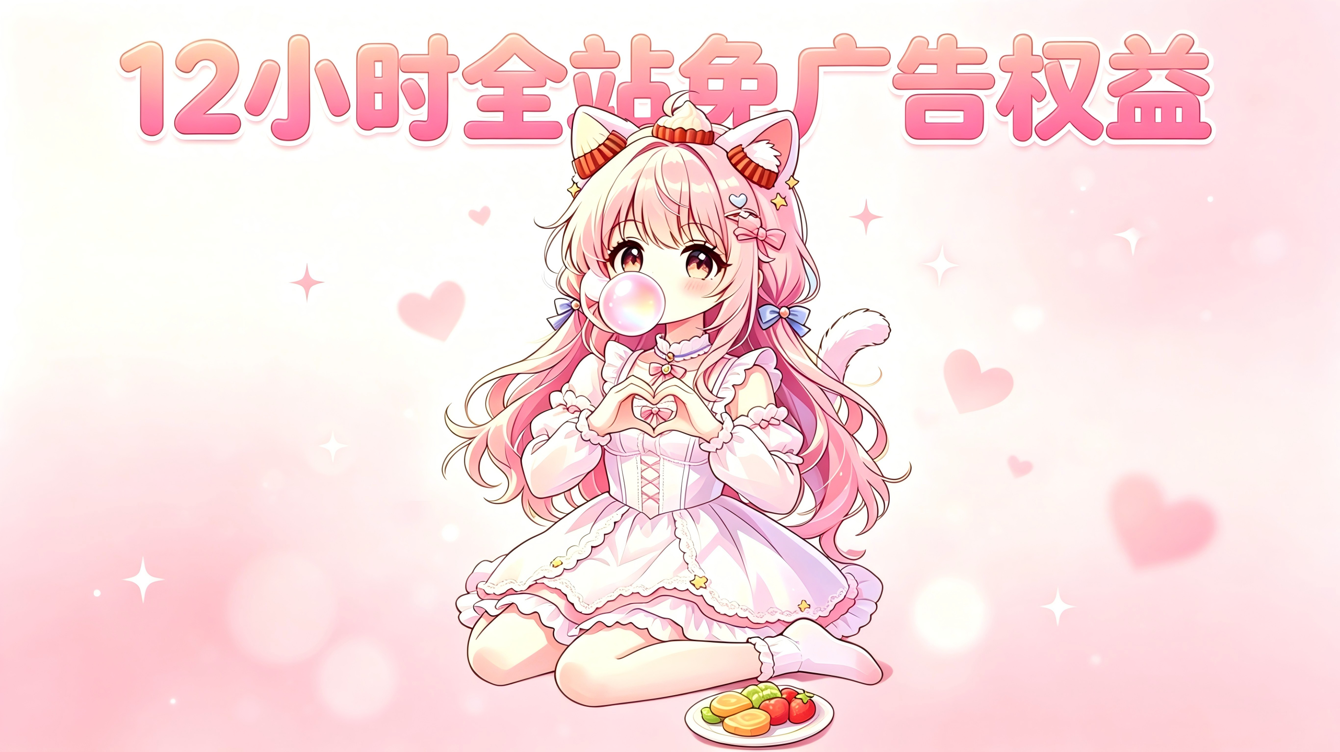解锁12小时全站免广告权益