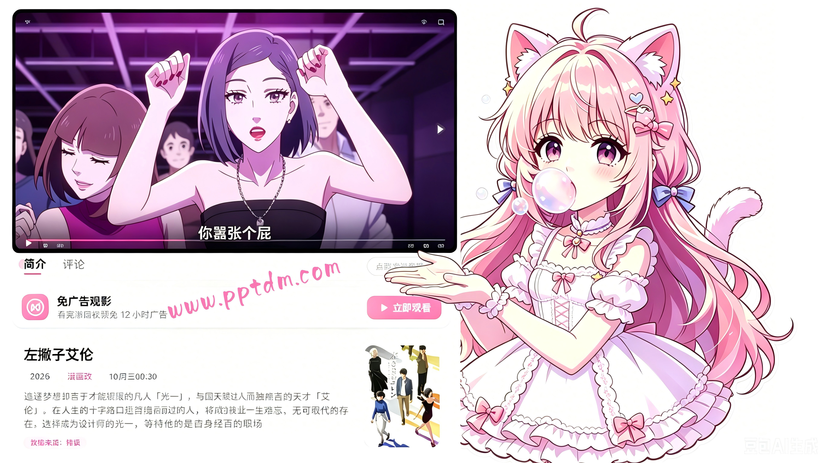 泡泡糖动漫播放页面