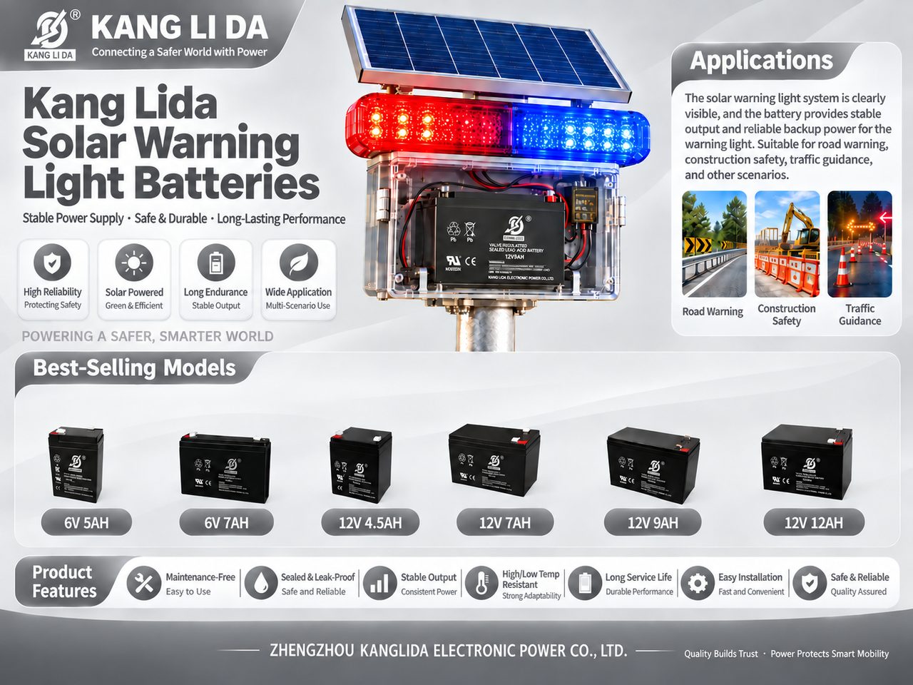 Solar Strobe Warning Lights