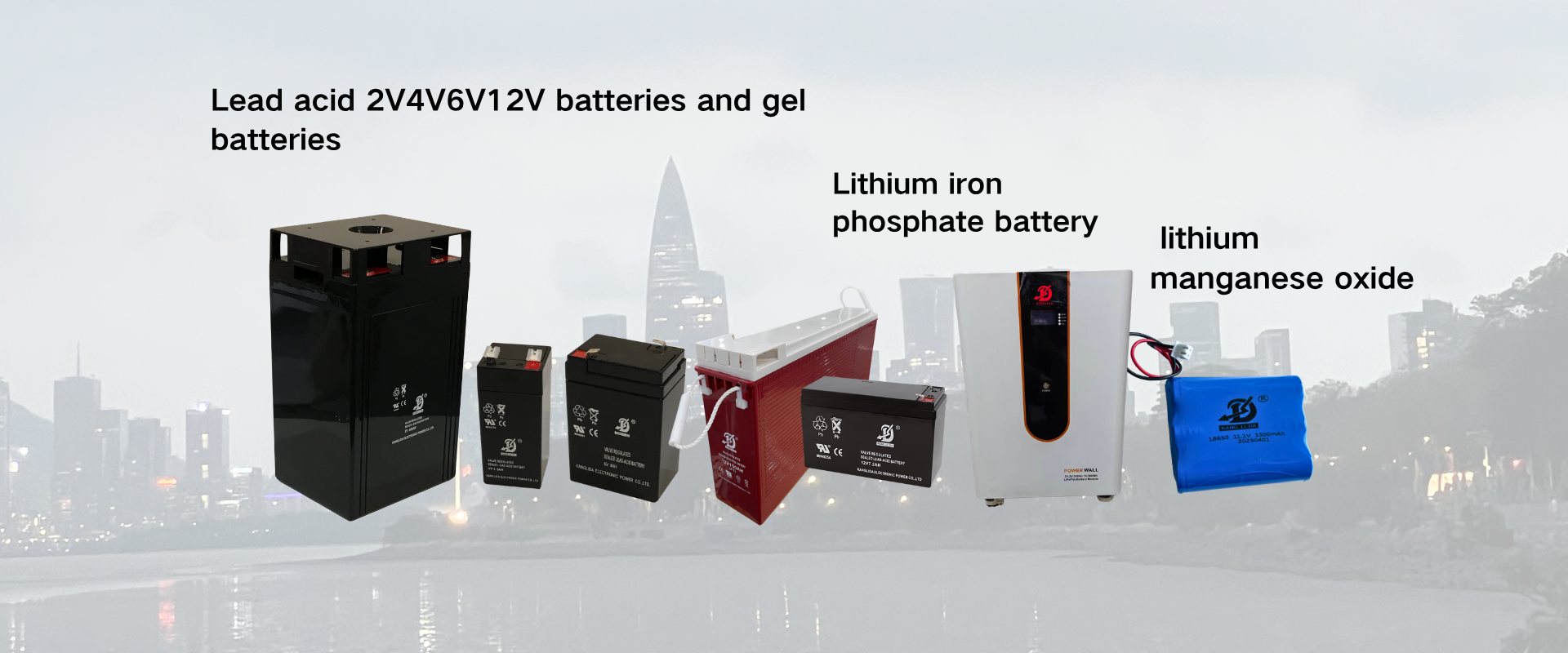 Kanglida lead acid 2V 4V 6V 12V batteries and lithium batteries