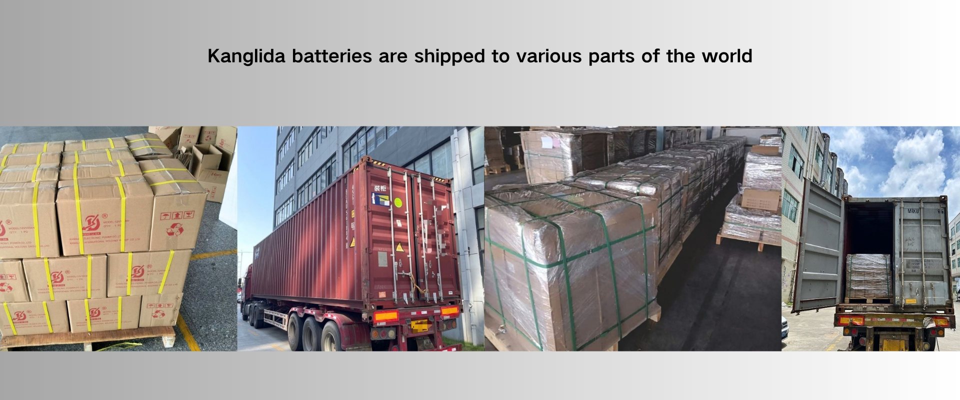 Kanglida batteries are shipped to Europe, Americas, Africa, Middle East and Southeast Asia